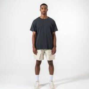 Richie Lee Tan Cargo Mesh Lined Sail Utility 2.0 Large Elastic Waist Shorts